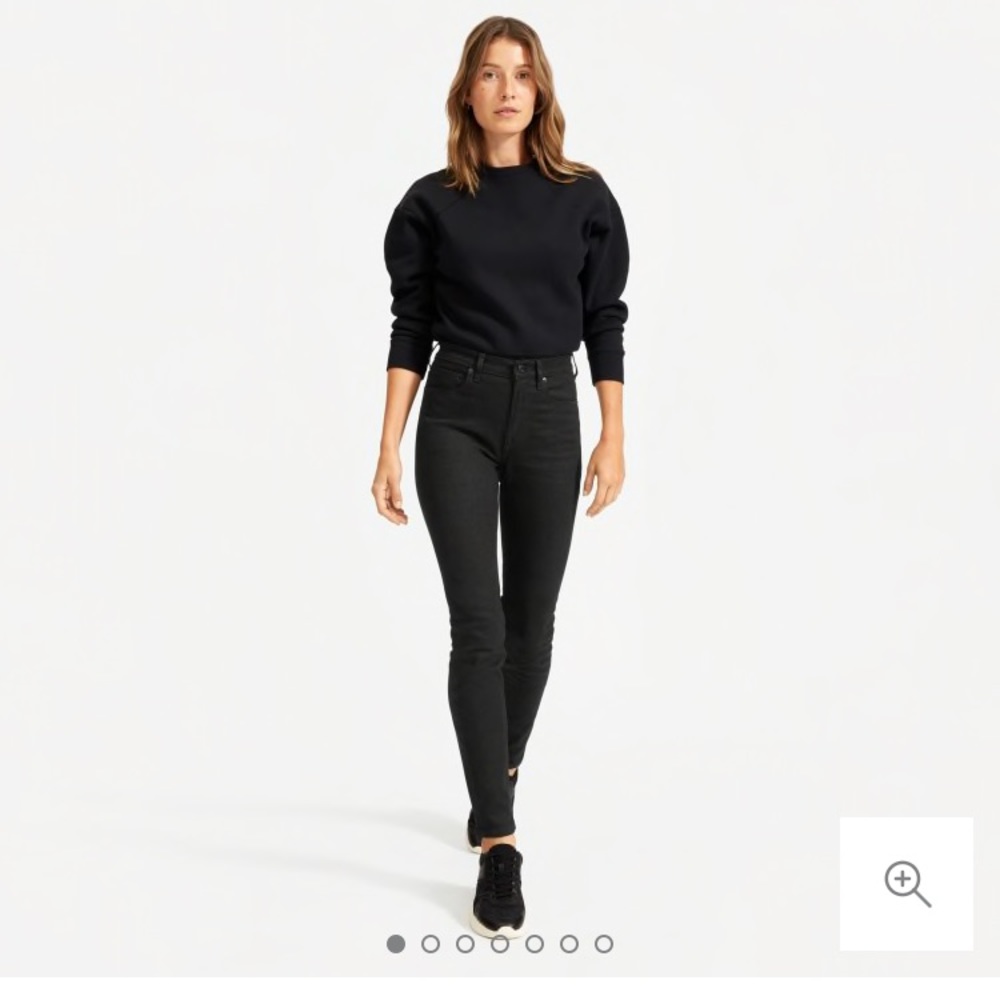 Everlane high rise skinny black denim